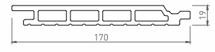 WPC Natura Cladding width and thickness
